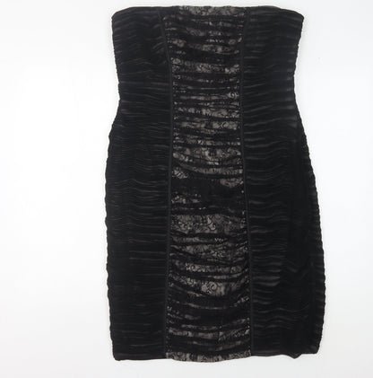 Alexon Women's Black Strapless Cocktail Dress - Size 14
