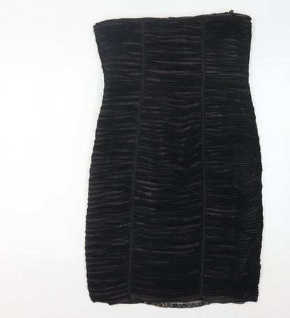 Alexon Women's Black Strapless Cocktail Dress - Size 14