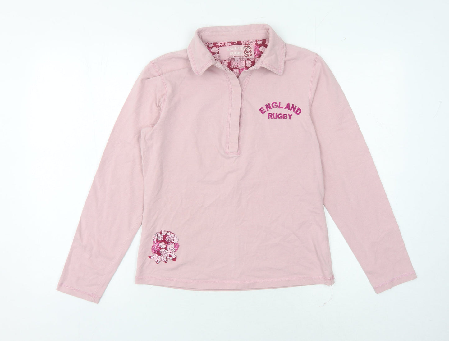 England Rugby Women's Pink Polo, Size S, Sports Style