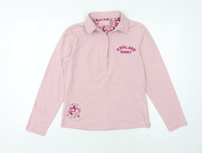 England Rugby Women's Pink Polo, Size S, Sports Style