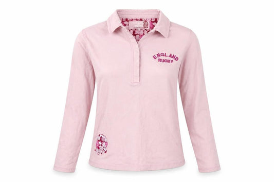 England Rugby Women's Pink Polo, Size S, Sports Style