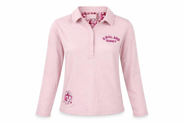 England Rugby Women's Pink Polo, Size S, Sports Style