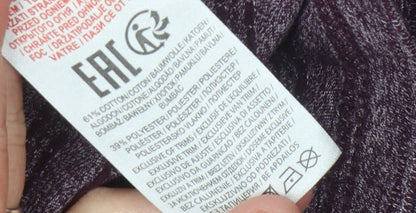 Tokyo Laundry Men's Purple Striped Henley T-Shirt L