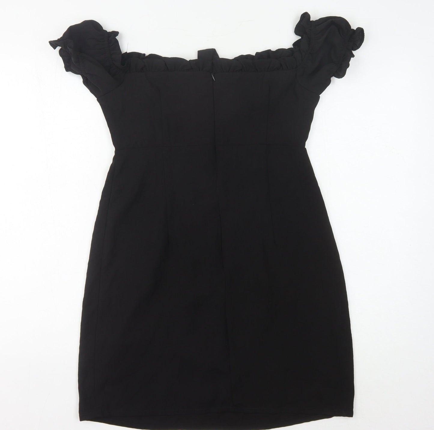 Narrated Women's Black Off-Shoulder Short Dress M