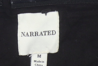Narrated Women's Black Off-Shoulder Short Dress M