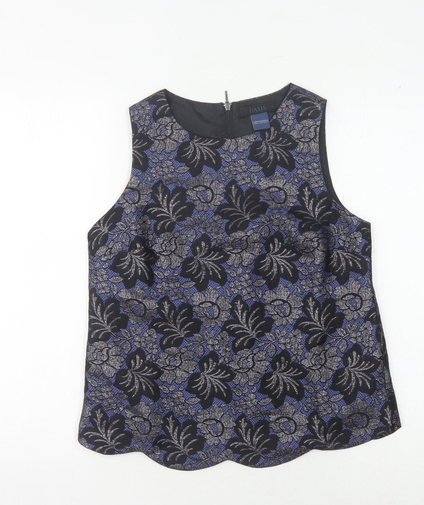 Womens UK Size 10 Oasis Black Basic Blouse