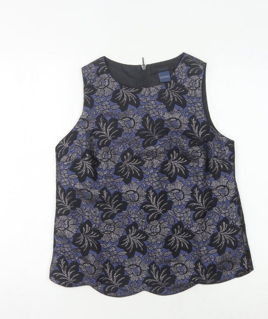 Womens UK Size 10 Oasis Black Basic Blouse