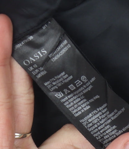 Womens UK Size 10 Oasis Black Basic Blouse