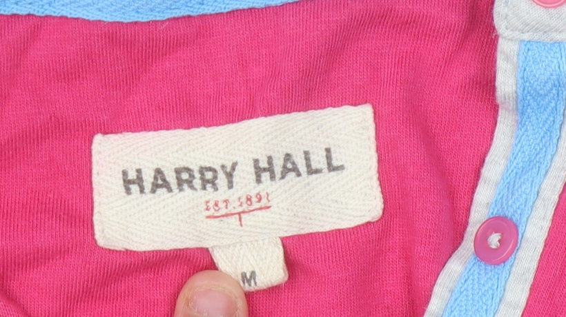 Harry Hall Men's Pink Polo Shirt M Collared Solid
