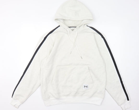 Under Armour Men's White Pullover Hoodie Size M