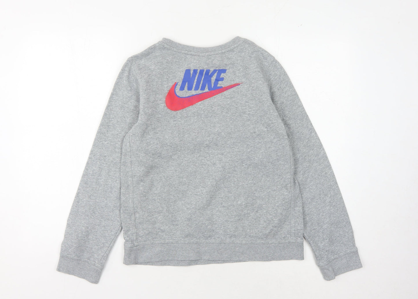 Nike Boys Grey Logo Sweatshirt L - Casual Pullover Style