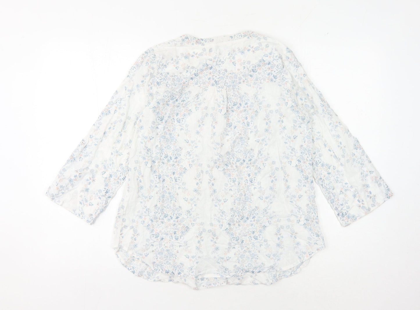 Womens UK Size 10 FatFace White Tunic Blouse