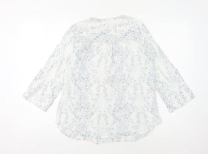 Womens UK Size 10 FatFace White Tunic Blouse