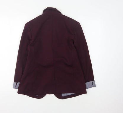 Gap Women's Red Blazer Size 10 Regular Notch Lapel