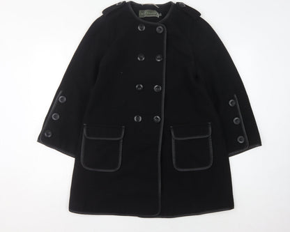 Womens UK Size 8 Mint Velvet Black Pea Coat