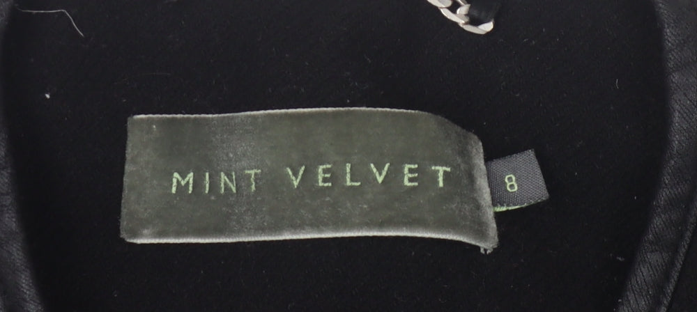 Womens UK Size 8 Mint Velvet Black Pea Coat