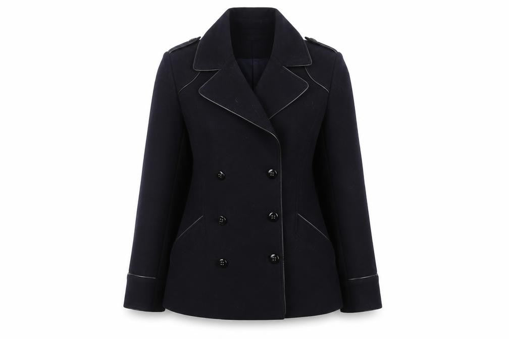 Womens UK Size M Reiss Black Pea Coat