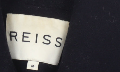 Reiss Women's Black Wool Pea Coat, M, Double-Breasted