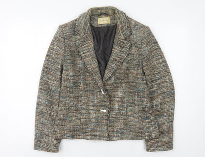 Minuet Women's Multicoloured Blazer Size 12 Check Bouclé
