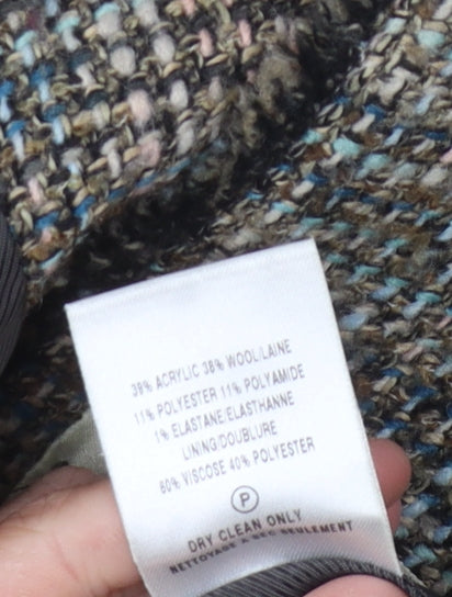 Minuet Women's Multicoloured Blazer Size 12 Check Bouclé