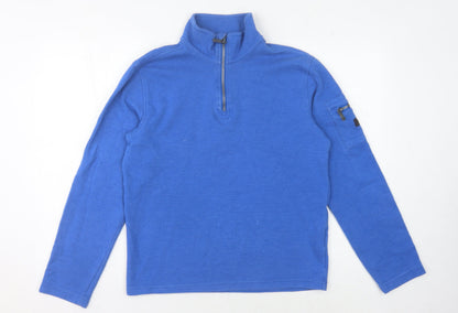 Mens UK Size S Regatta Blue 1/2 Zip Sweatshirt