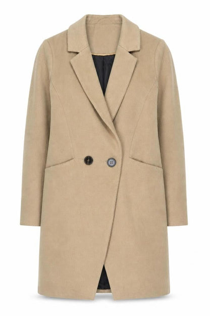 Womens UK Size M Oasis Beige Overcoat