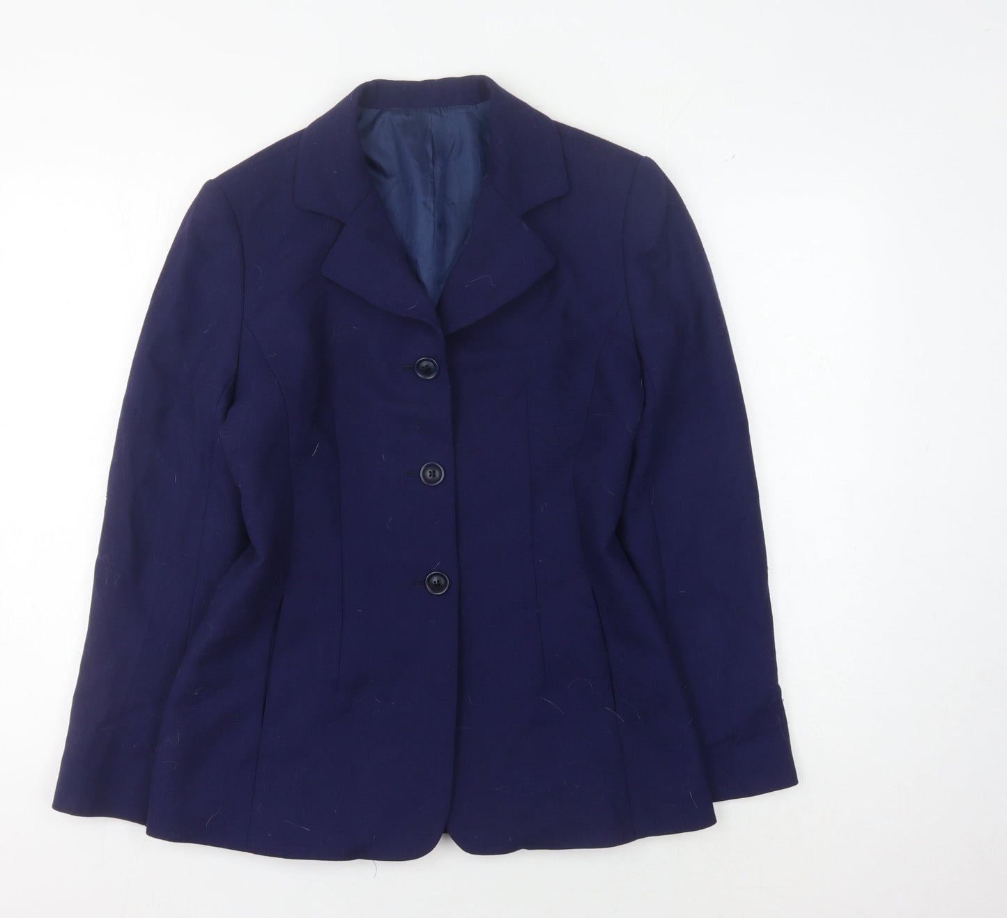 Hobbs Blue Wool Suit Jacket - Size 10, Vintage
