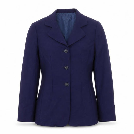 Front view of Hobbs Blue Wool Suit Jacket -, size 10, Vintage