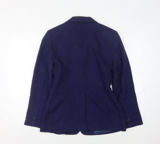 Hobbs Blue Wool Suit Jacket - Size 10, Vintage