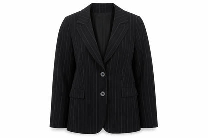 Yves Tanguy Women's Black Pinstripe Blazer Size 12