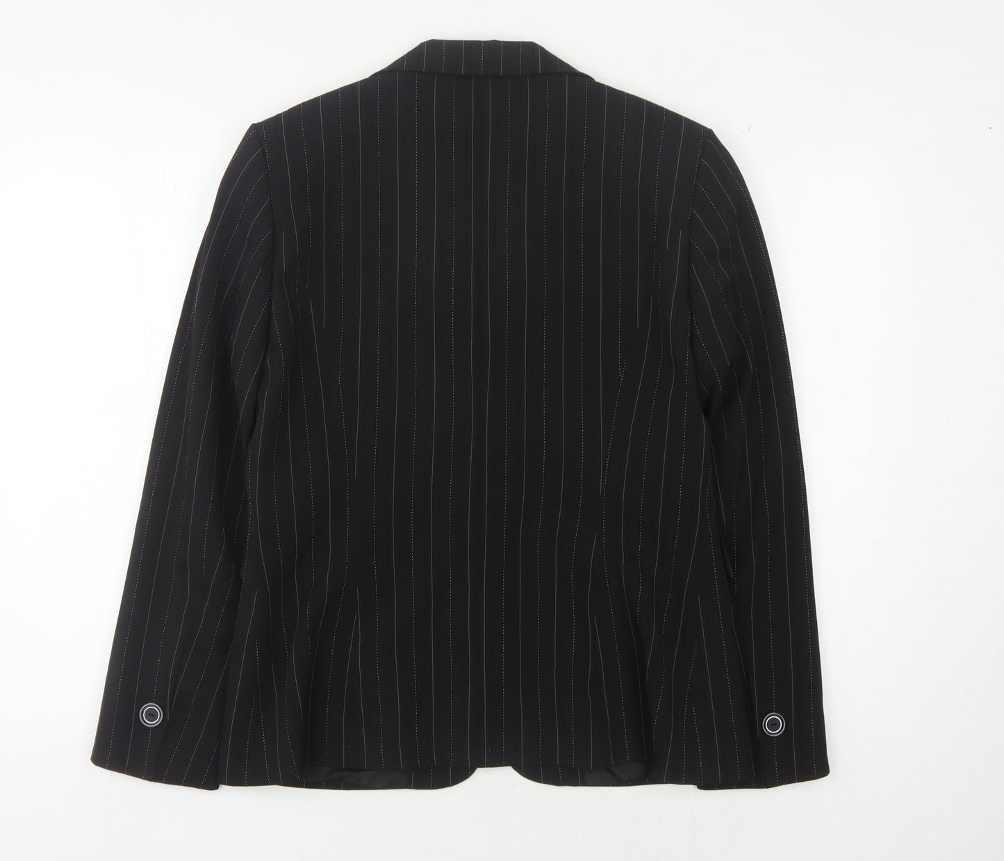 Yves Tanguy Women's Black Pinstripe Blazer Size 12