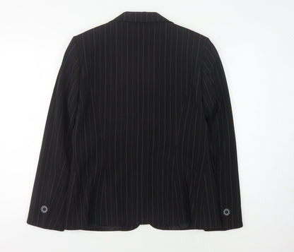 Yves Tanguy Women's Black Pinstripe Blazer Size 12