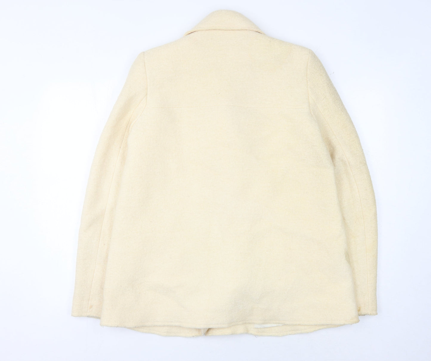 Womens UK Size M Zara Ivory Motorcycle Jacket