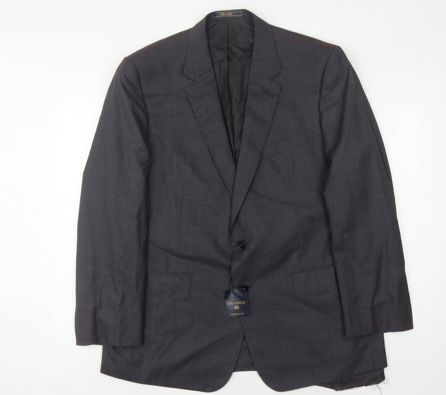 Mens UK Size 46 Crombie Regular Grey Suit Jacket