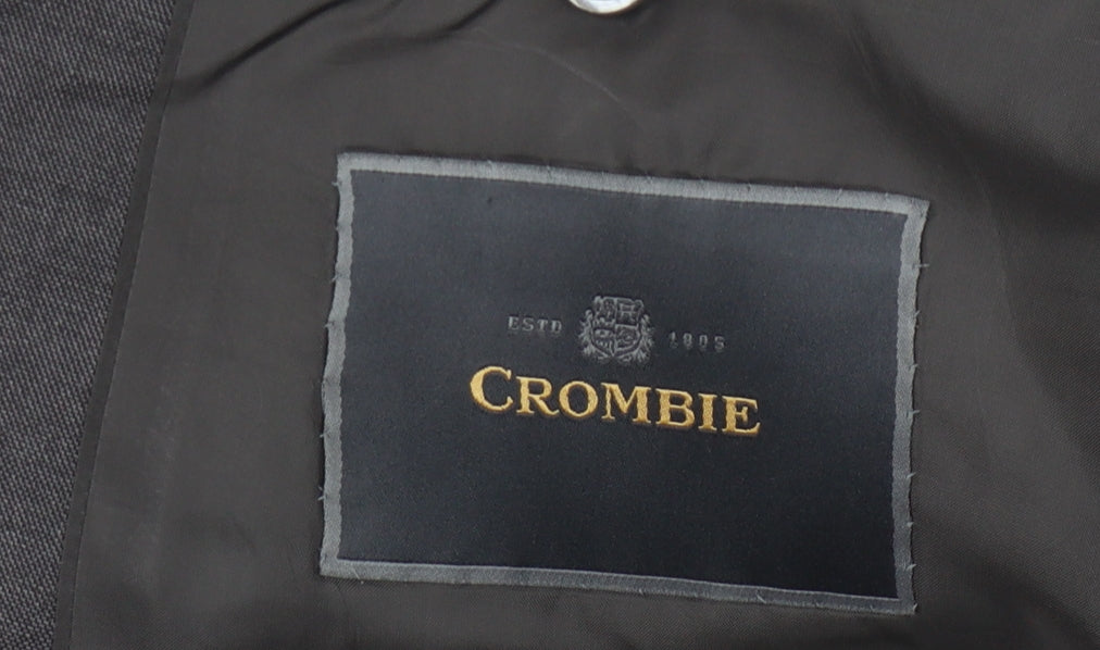 Mens UK Size 46 Crombie Regular Grey Suit Jacket