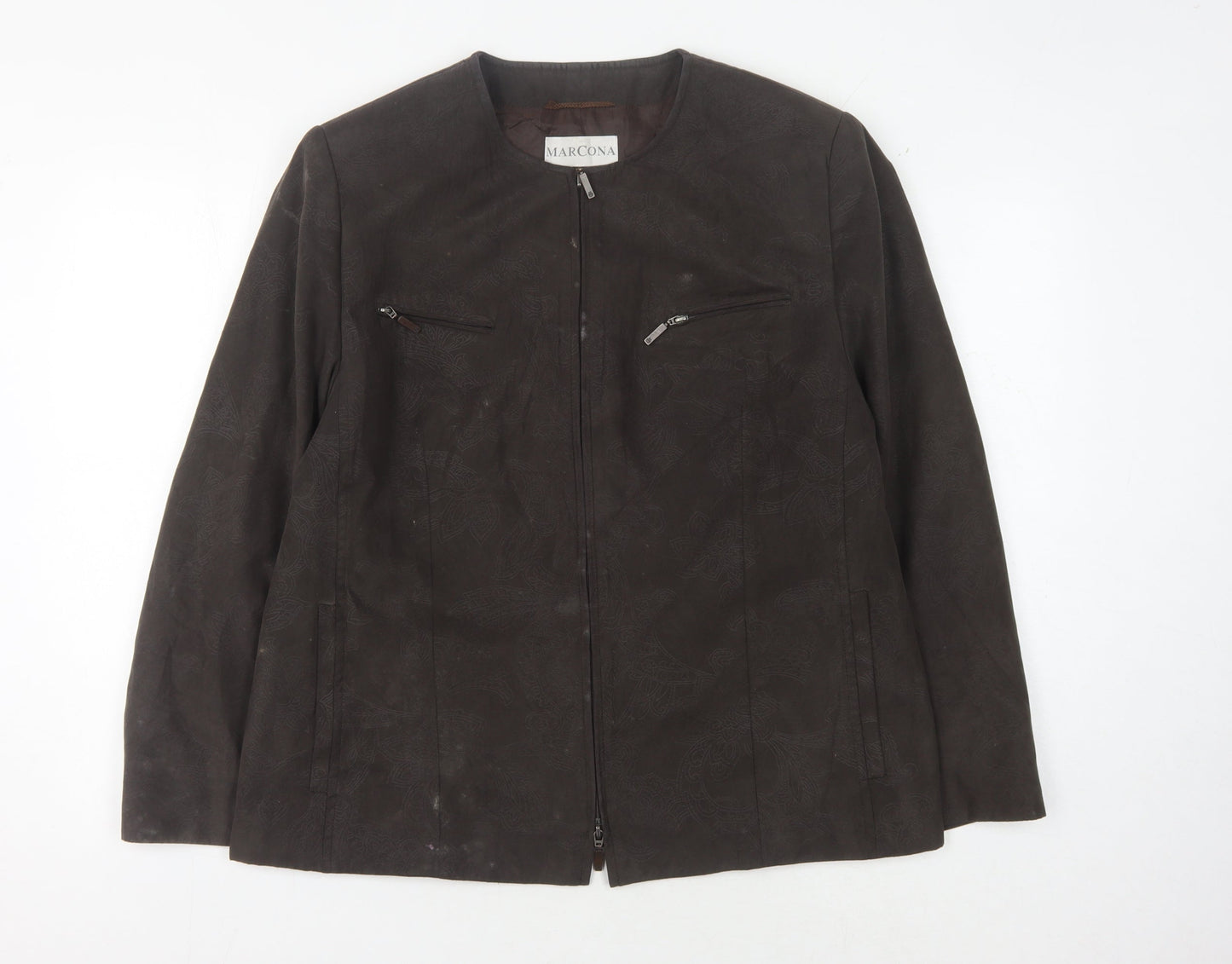 Womens UK Size 14 Marcona Brown Basic Jacket