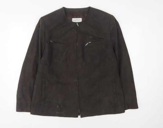 Womens UK Size 14 Marcona Brown Basic Jacket