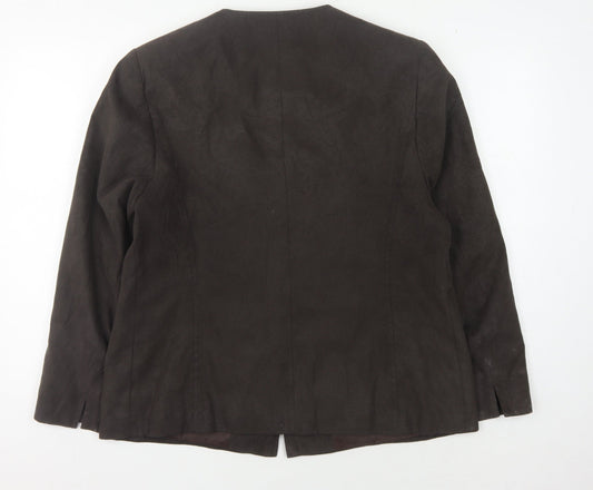 Womens UK Size 14 Marcona Brown Basic Jacket