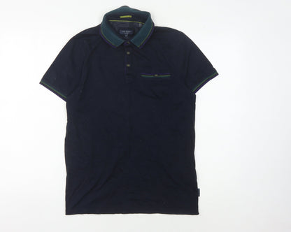 Ted Baker Men's Blue Polo Shirt Size S Cotton