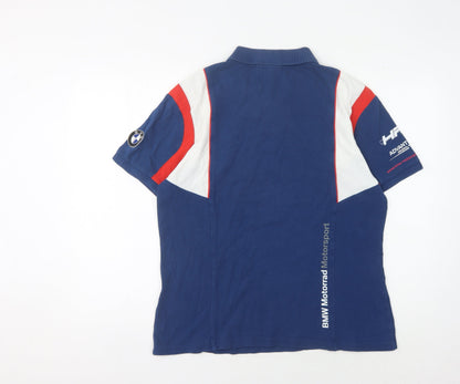 BMW Motorrad Men's Blue M Polo, Motorsport Style