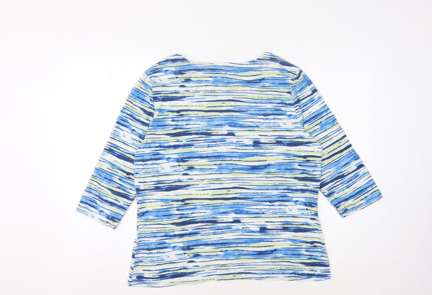 Womens UK Size 16 Honor Millburn Blue Jersey T-Shirt