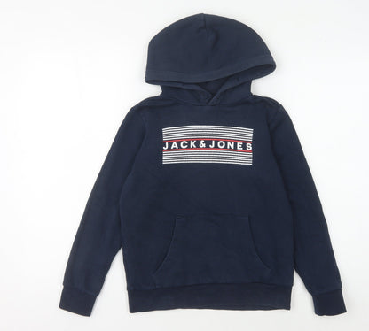 Jack & Jones Boys Blue Pullover Hoodie, Size 12Y