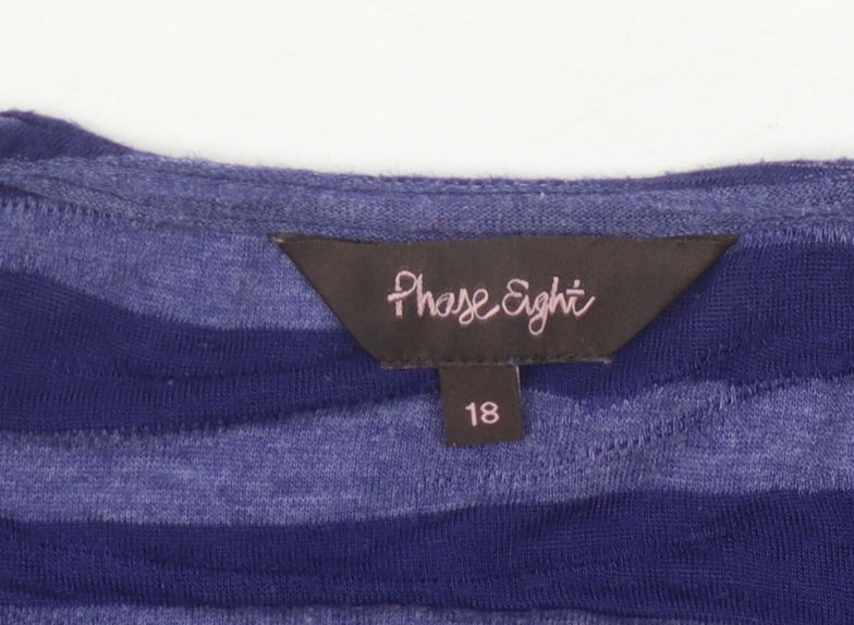 Womens UK Size 18 Phase Eight Blue Basic Blouse
