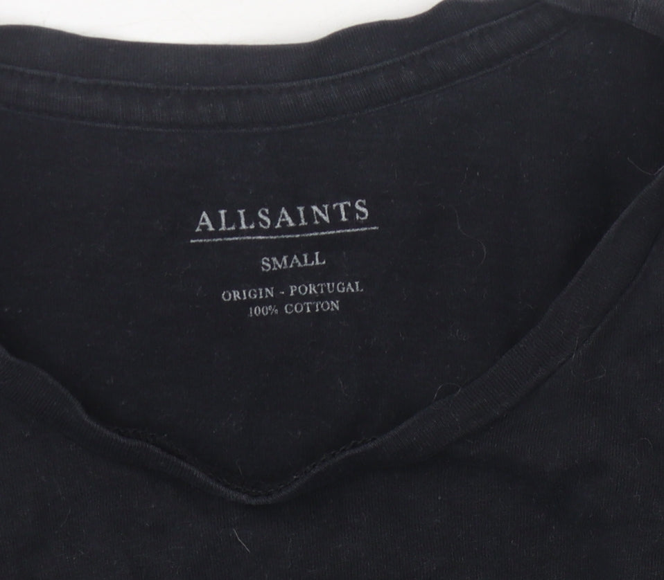 Mens UK Size S AllSaints Black  T-Shirt