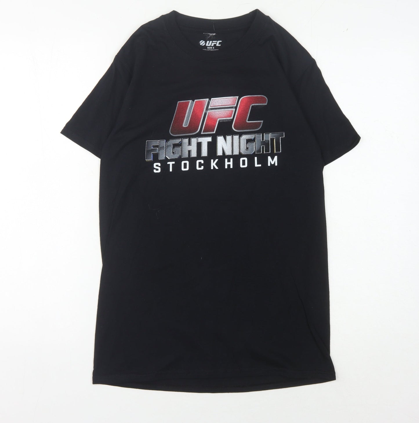 Mens UK Size S UFC Black  T-Shirt