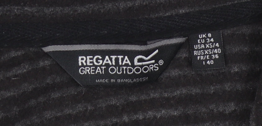 Regatta Women's Black Striped Pullover Sweatshirt