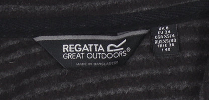 Regatta Women's Black Striped Pullover Sweatshirt