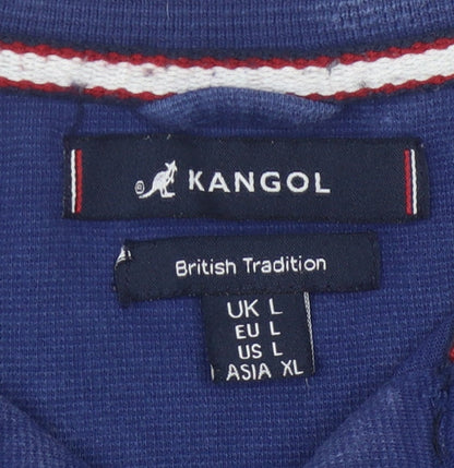 Kangol Men's Blue Polo Shirt Size L Casual Solid