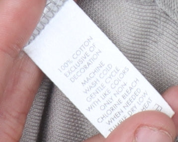 Calvin Klein Men's Beige Polo Shirt L, Casual Button-Down