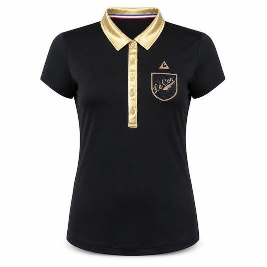 Womens UK Size S le coq sportif Black Basic Polo